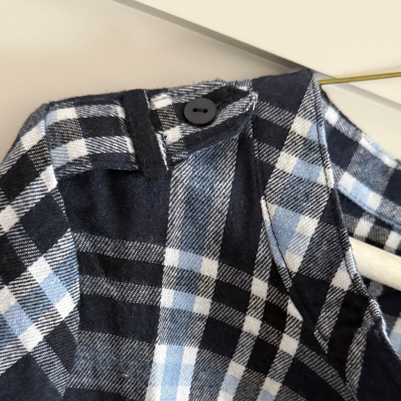 Adrienne Vittadini Women’s Flannel Shirt in Blue and Black - Picture 4 of 6